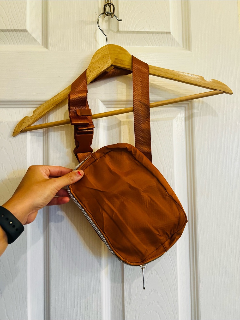 Men's Chest Bag in Rust Brown with Adjustable Strap